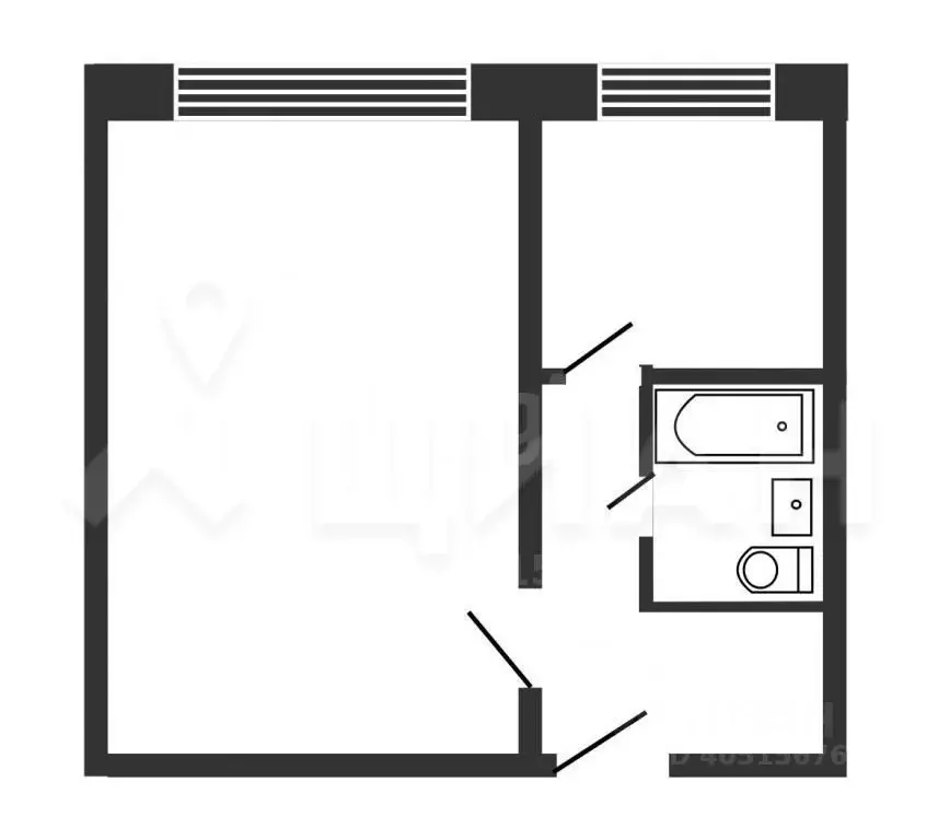 1-к кв. Татарстан, Альметьевск ул. Юнуса Аминова, 11А (33.3 м) - Фото 2