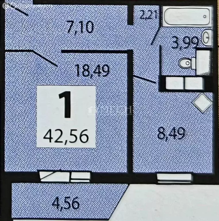 1-комнатная квартира: посёлок городского типа Дрожжино, Южная улица, ... - Фото 1