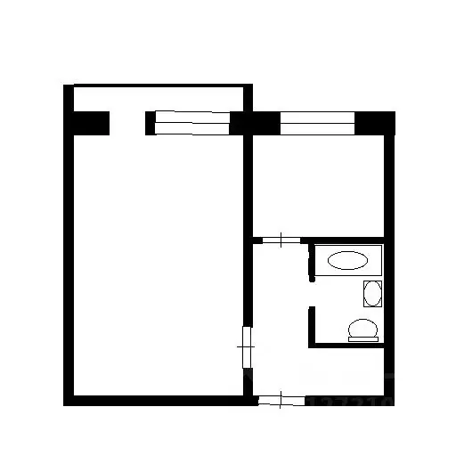 1-к кв. Новосибирская область, Новосибирск ул. Есенина, 51/2 (30.2 м) - Фото 1