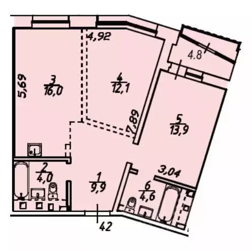2-к кв. Иркутская область, Иркутский муниципальный округ, Маркова рп, ... - Фото 2