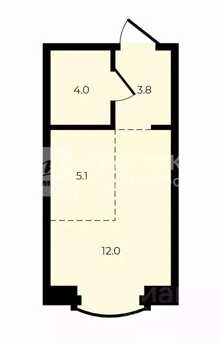 Студия Москва ул. Академика Королева, 21 (24.9 м) - Фото 2