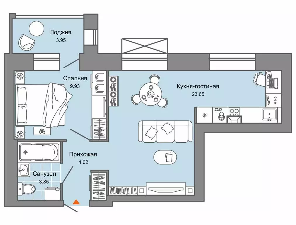 1-комнатная квартира: Пермь, улица Дзержинского, 35А (43 м) - Фото 0
