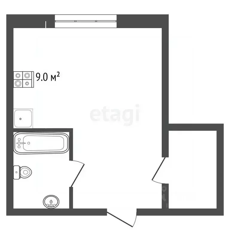 Студия Москва Амурская ул., 1Ак4 (26.0 м) - Фото 2