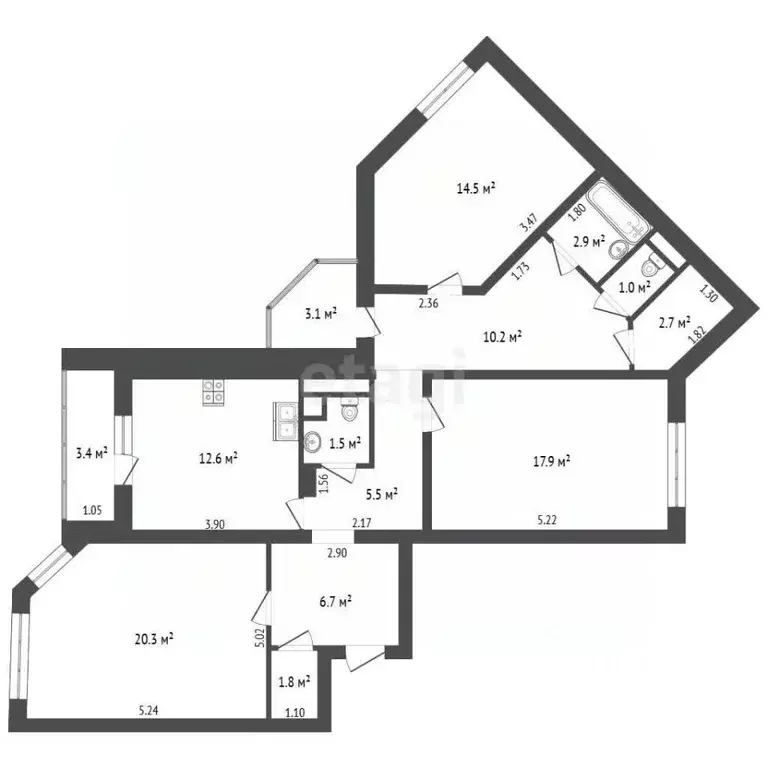 3-к кв. Московская область, Чехов Губернский мкр, ул. Земская, 8 ... - Фото 2