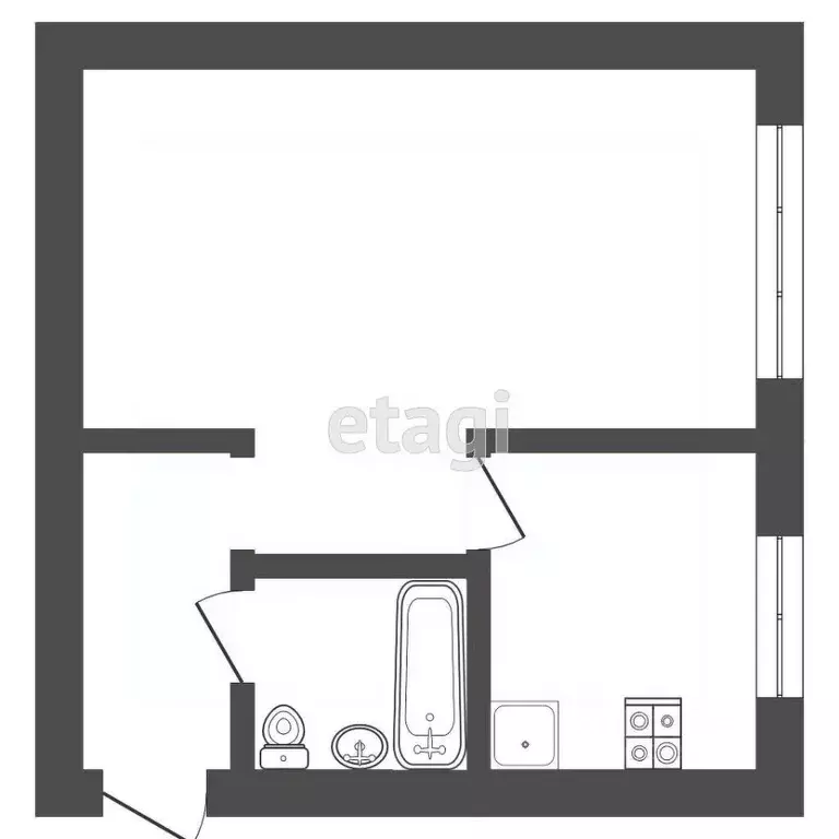 1-к кв. Мордовия, Саранск Пролетарская ул., 44 (30.0 м) - Фото 1