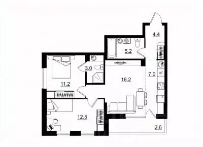 3-к кв. Кировская область, Киров ул. Ивана Попова, 7 (62.1 м) - Фото 0