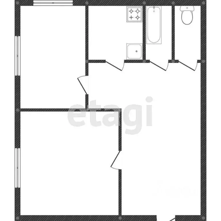 1-к кв. Костромская область, Кострома Никитская ул., 118 (36.4 м) - Фото 1