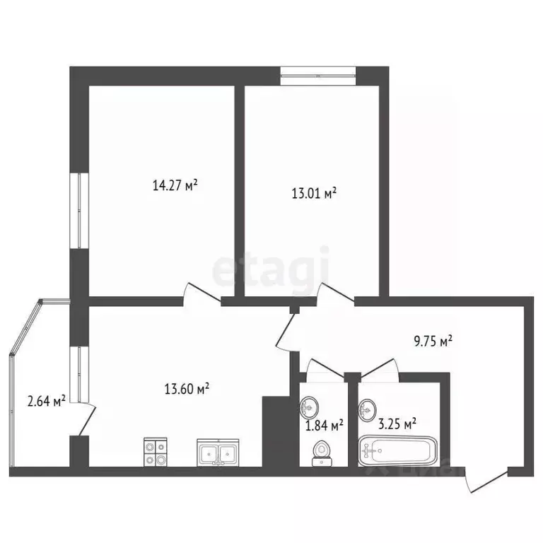 2-к кв. Нижегородская область, Нижний Новгород д. Афонино, ул. ... - Фото 1