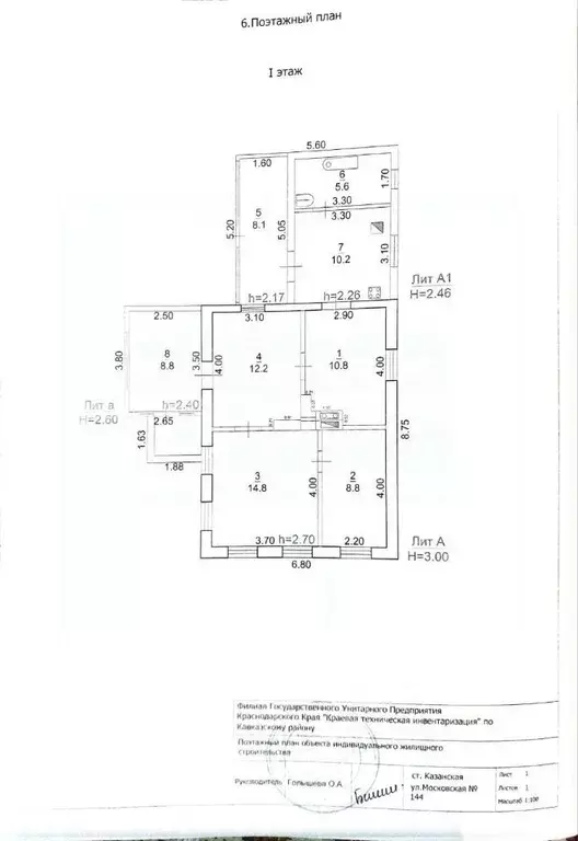 Дом в Краснодарский край, Кавказский район, Казанская ст-ца Московская ... - Фото 2