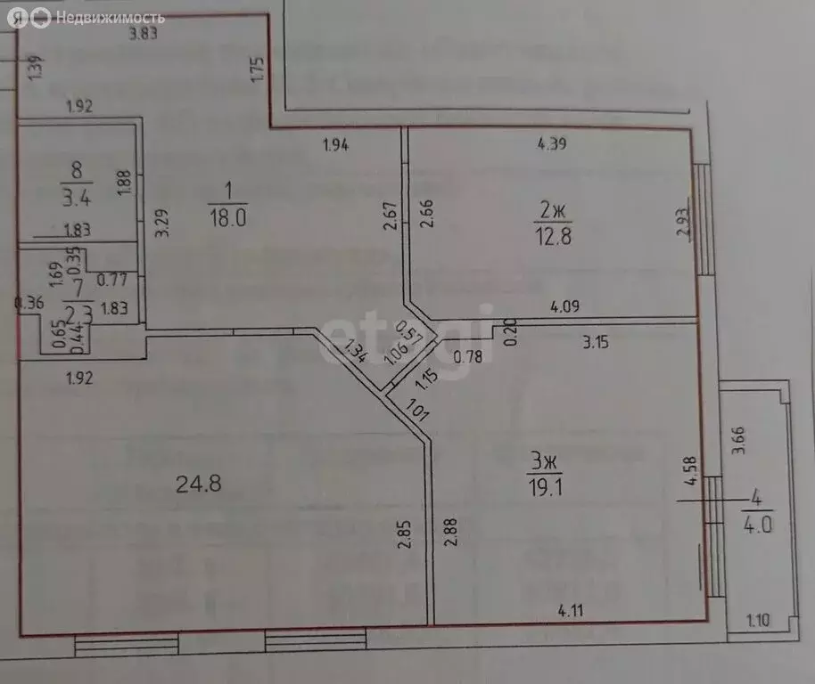 2-комнатная квартира: Калининград, улица Генерала Челнокова, 48 (80.4 ... - Фото 0