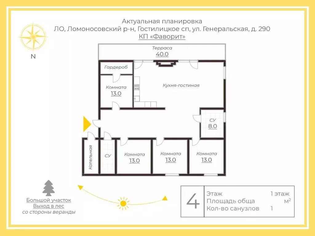 Дом в Ленинградская область, Ломоносовский район, д. Гостилицы  (210 ... - Фото 2
