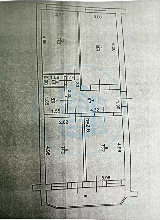 3-к. квартира, 75,8 м, 1/5 эт. - Фото 0
