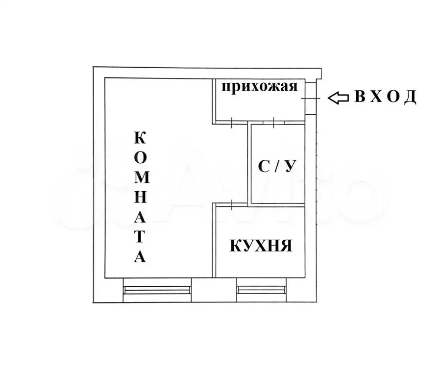 1-к. квартира, 30 м, 3/5 эт. - Фото 0