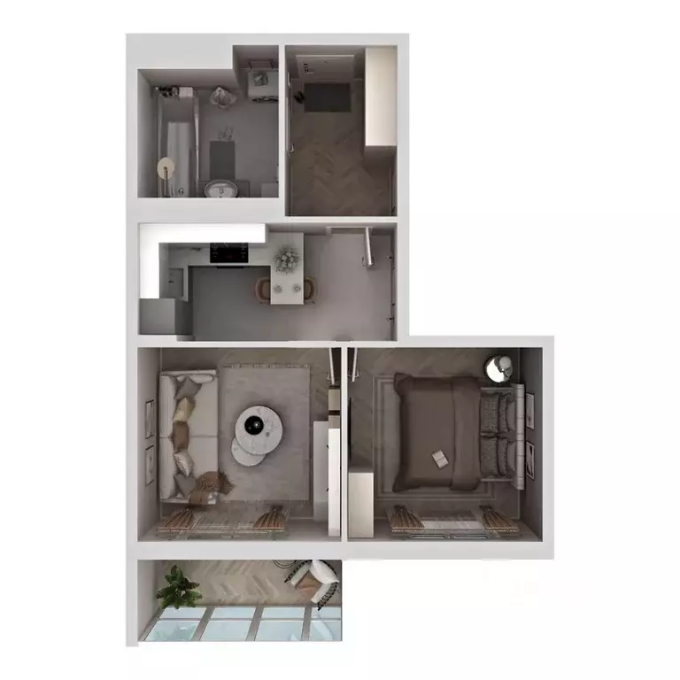 1-к кв. Иркутская область, Иркутск ул. Пушкина (45.96 м) - Фото 1