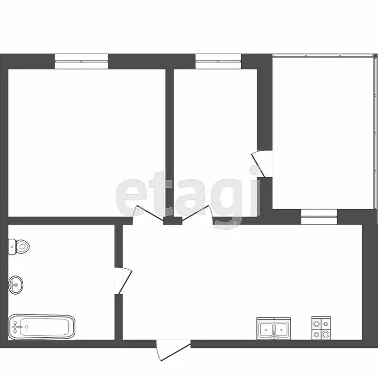 2-комнатная квартира: Ростов-на-Дону, проспект Королёва, 3/4 (60 м) - Фото 0