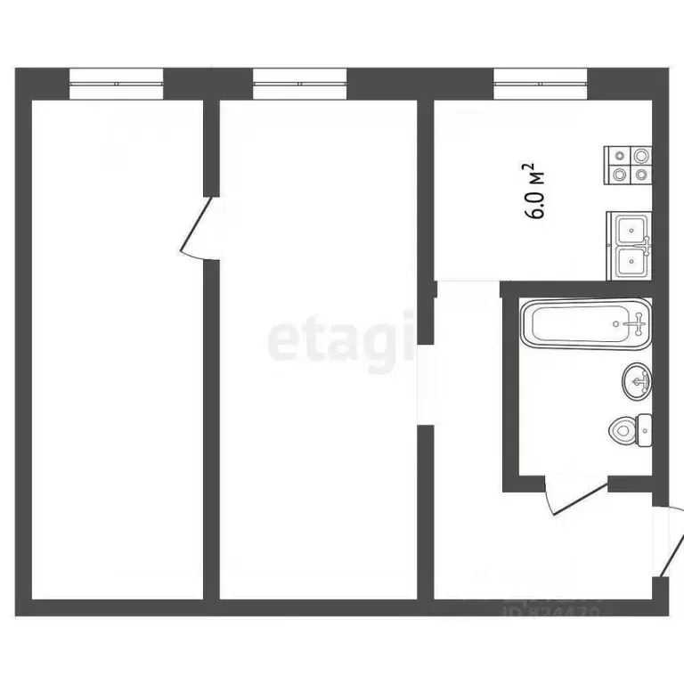 2-к кв. Московская область, Воскресенск Лопатинский мкр, ул. Маркина, ... - Фото 2