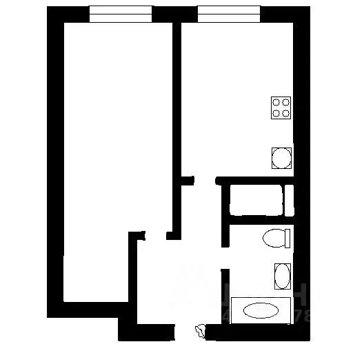 1-к кв. Санкт-Петербург Ленинский просп., 51 (45.0 м) - Фото 1