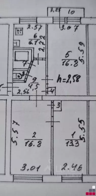 3-к кв. Московская область, Люберцы городской округ, Малаховка пгт ш. ... - Фото 2