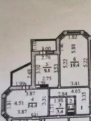 2-к кв. Липецкая область, Липецк ул. Е.И. Замятина, 4А (62.0 м) - Фото 2