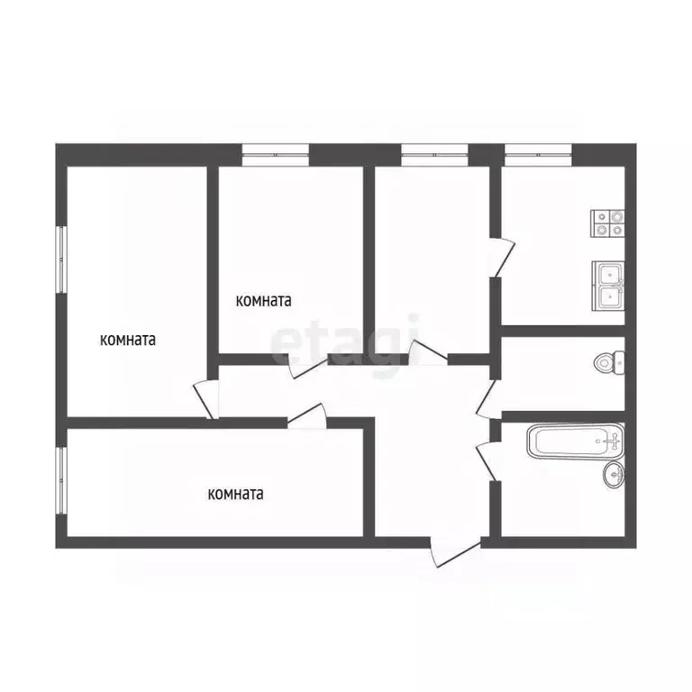 3-к кв. Челябинская область, Челябинск просп. Победы, 386В (94.6 м) - Фото 2