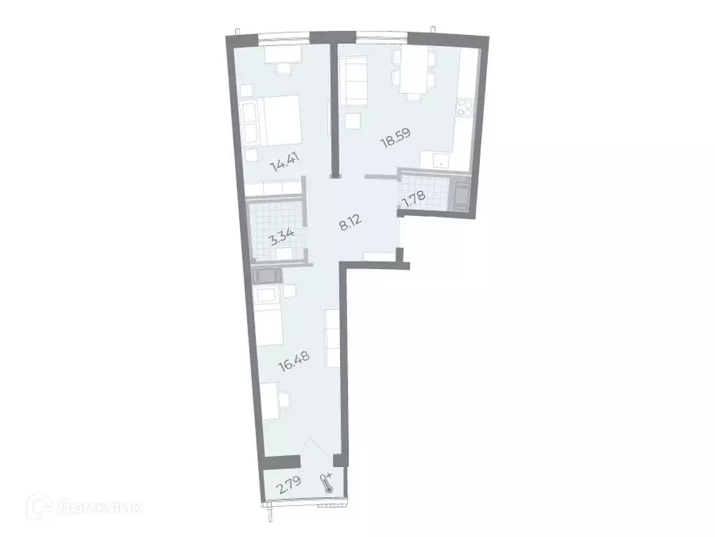 Продаётся 2-к квартира, 64.1 м - Фото 0