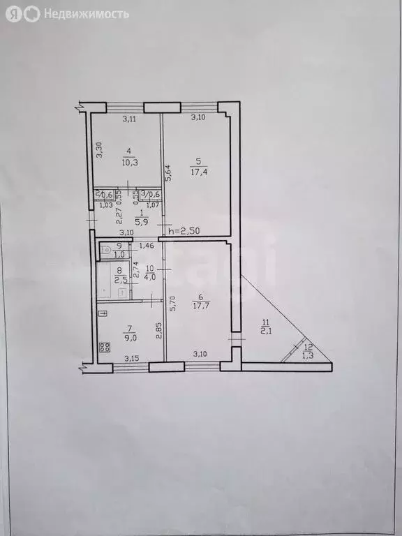 3-комнатная квартира: Чита, 1-й микрорайон, 13 (69 м) - Фото 1