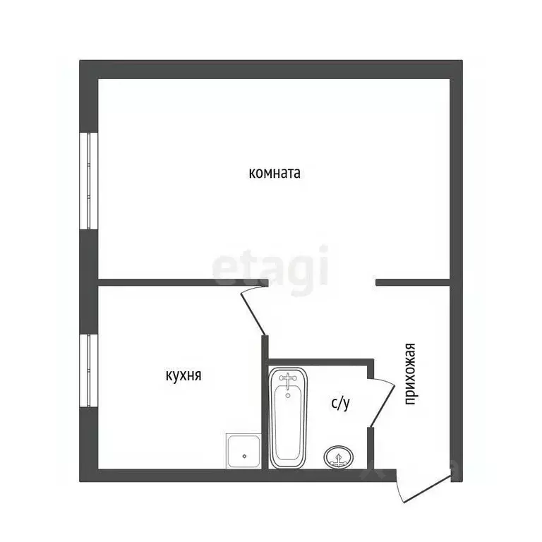 1-к кв. Красноярский край, Красноярск Затонская ул., 7 (31.3 м) - Фото 1