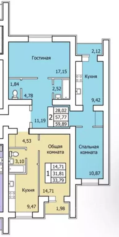 2-к кв. Саратовская область, Саратов Миллеровская ул., 28 (59.89 м) - Фото 1