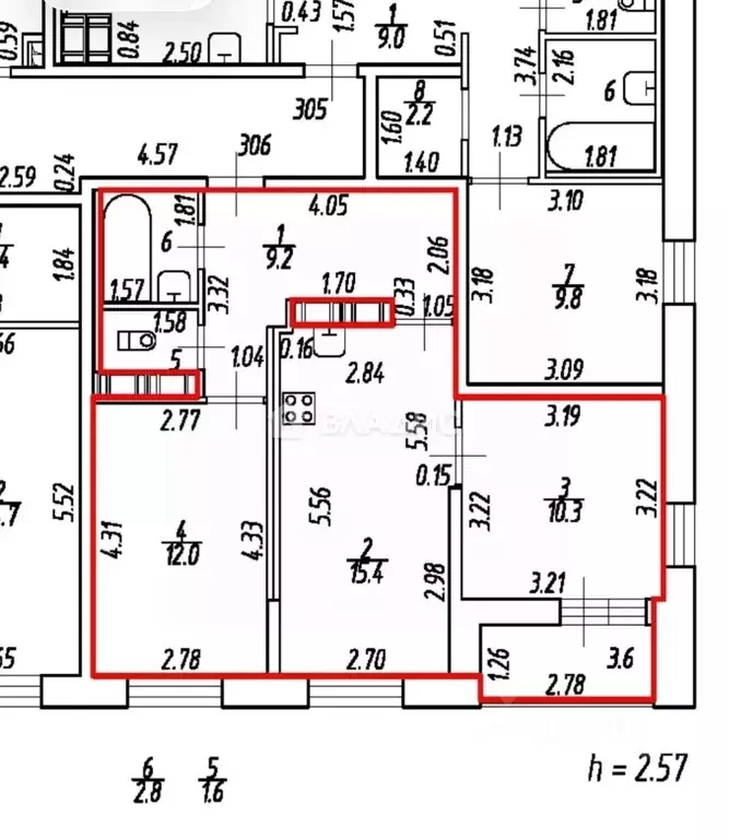 2-к кв. Санкт-Петербург пос. Парголово, Заречная ул., 40к1 (51.3 м) - Фото 2