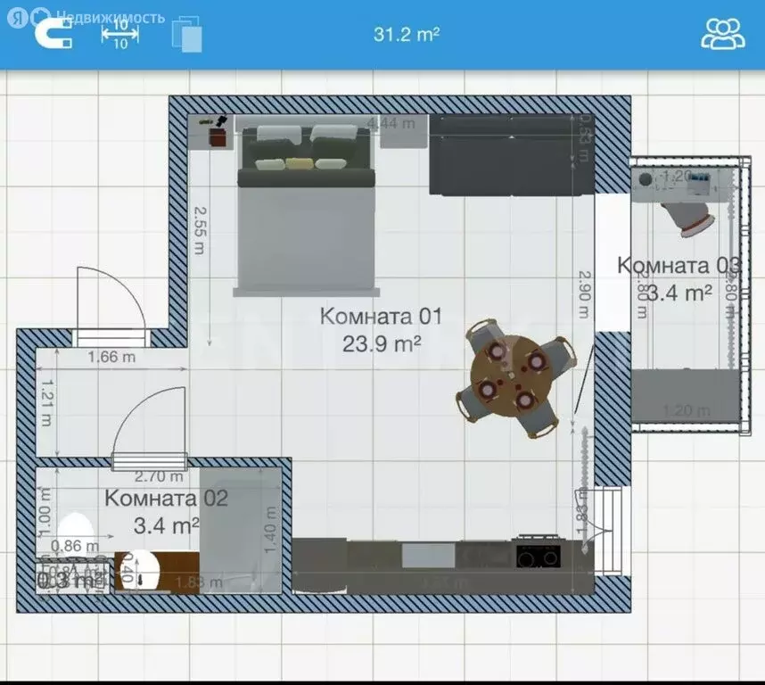 1-комнатная квартира: Евпатория, улица 9 Мая, 55В (31 м) - Фото 1