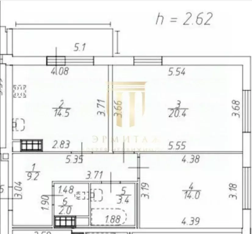 2-к кв. Санкт-Петербург ш. Суздальское, 20к4 (63.4 м) - Фото 1