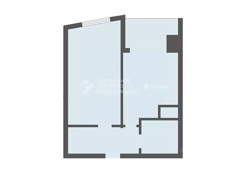 1-к кв. Рязанская область, Рязань ул. Брестская, 1 (41.4 м) - Фото 2