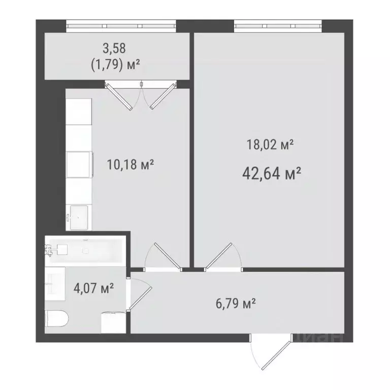 1-к кв. Сахалинская область, Южно-Сахалинск Зеленая Планета на Мира ... - Фото 1