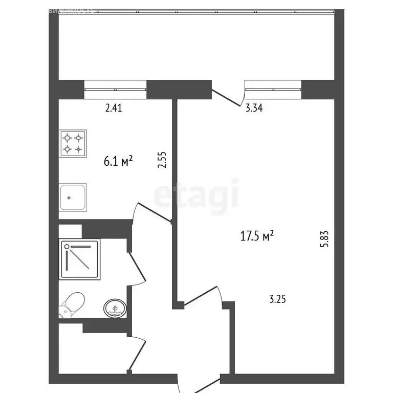 1-комнатная квартира: Рыбинск, улица Моторостроителей, 32 (32.1 м) - Фото 1
