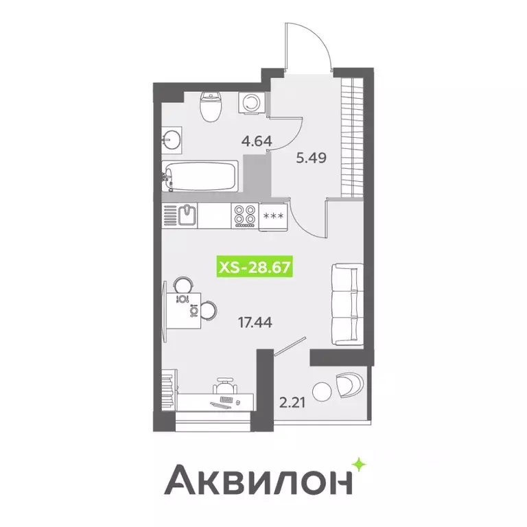 Студия Санкт-Петербург бул. Головнина, 6к1 (28.7 м) - Фото 0