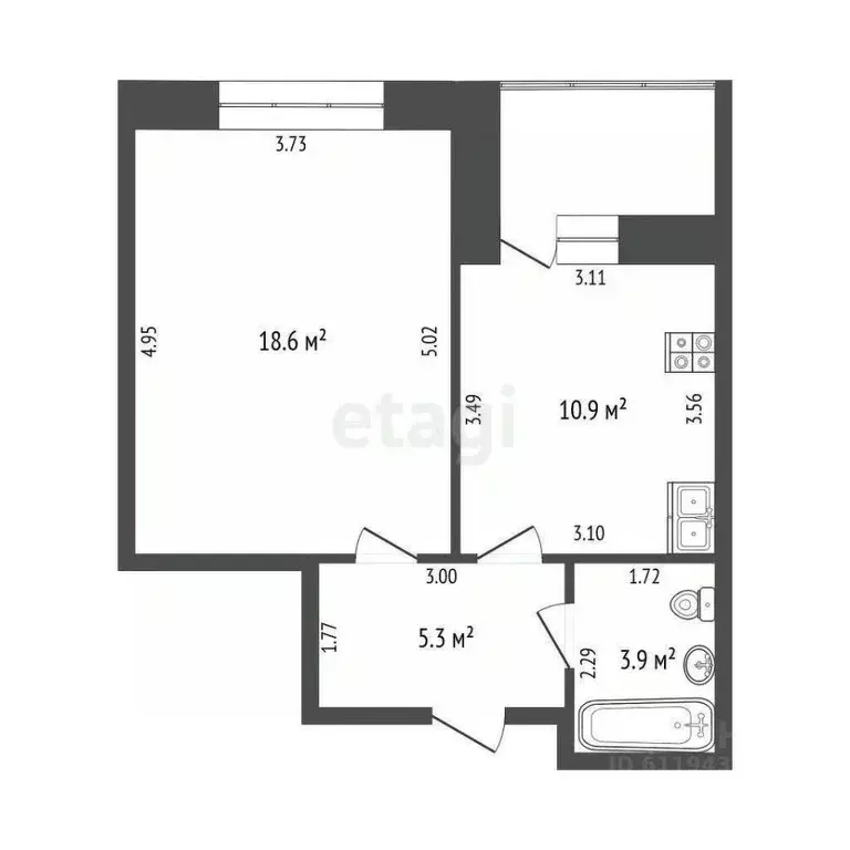 1-к кв. Мордовия, Саранск просп. 60 лет Октября, 2/6 (38.7 м) - Фото 2