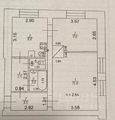 2-к кв. Татарстан, Казань ул. Академика Губкина, 18 (44.0 м) - Фото 2
