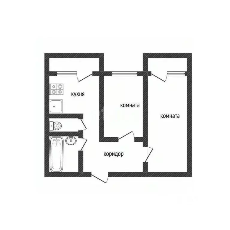 2-к кв. Ленинградская область, Киришский район, Кусинское с/пос, д. ... - Фото 2