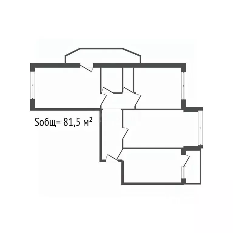 3-к кв. Брянская область, Брянск ул. А.К. Толстого, 4 (81.5 м) - Фото 1