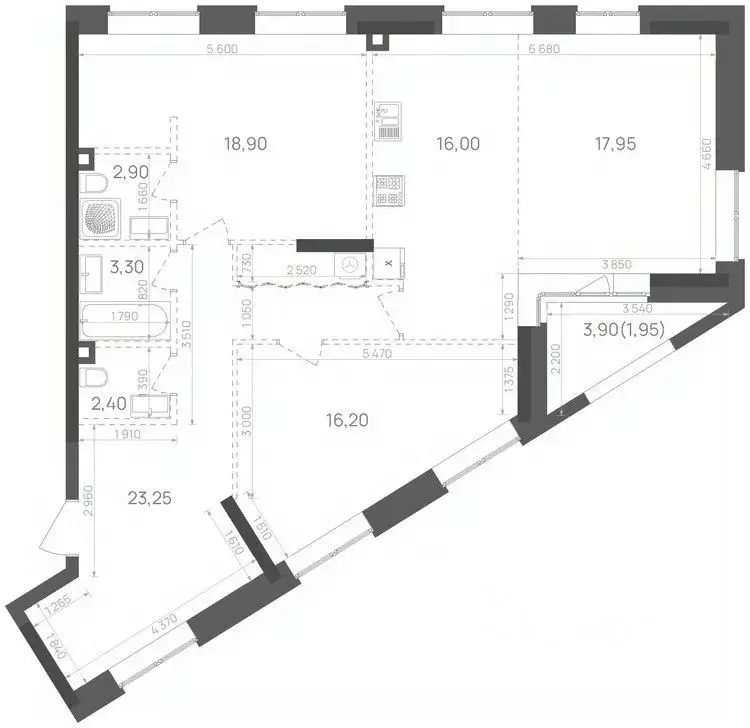 2-к кв. Татарстан, Казань Краснококшайская ул., 60 (102.85 м) - Фото 0
