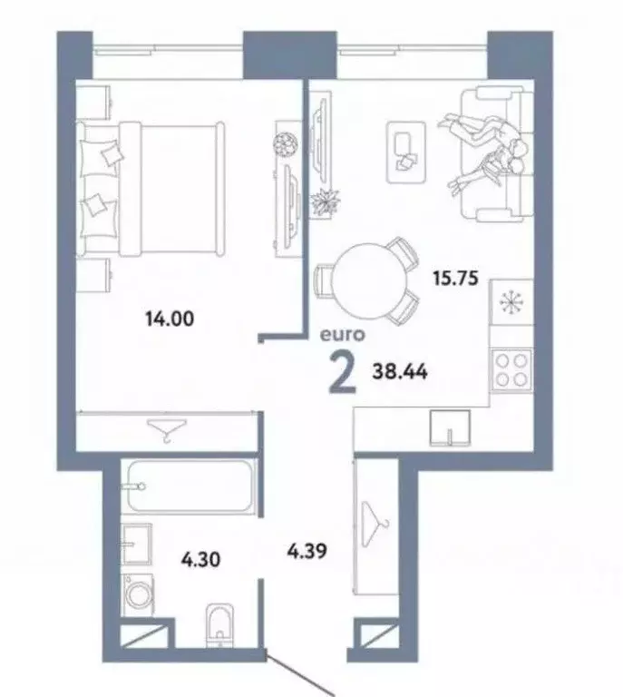 Продаётся 2-к квартира, 38 м - Фото 0