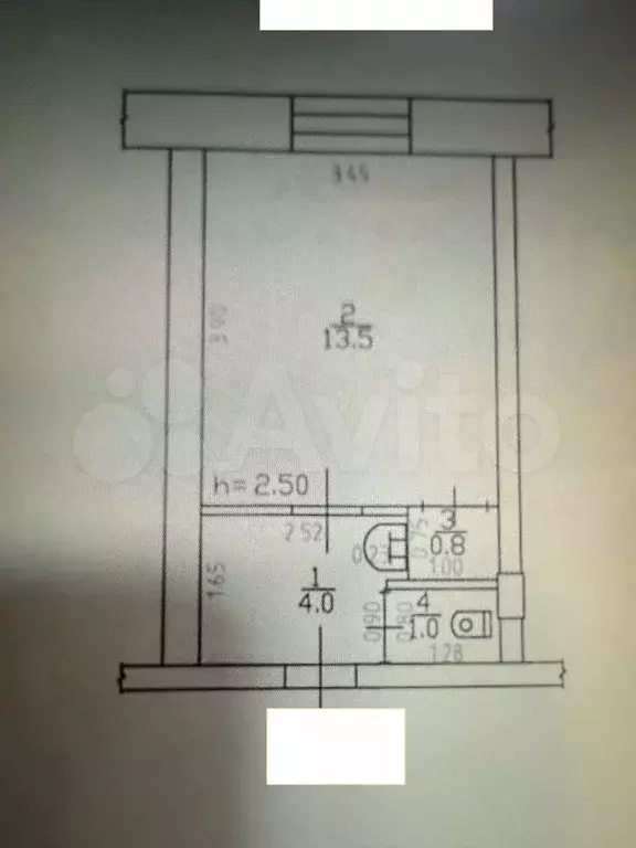 Квартира-студия, 19,3 м, 4/5 эт. - Фото 0