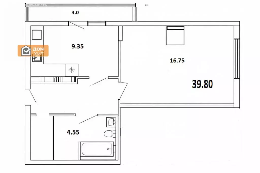 1-комнатная квартира: Евпатория, проспект Победы, 93 (39.8 м) - Фото 1