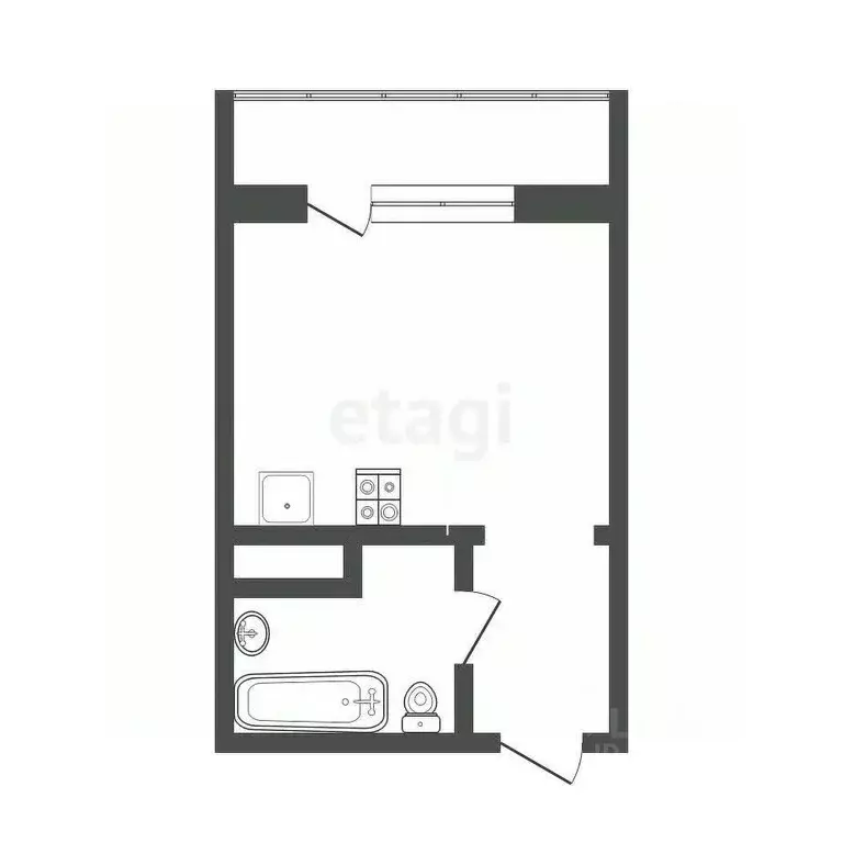 Студия Челябинская область, Челябинск Турбинная ул., 64 (23.8 м) - Фото 2