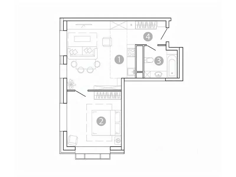 2-к кв. Забайкальский край, Чита 1-я Коллективная ул., 6 СТР (47.79 м) - Фото 1