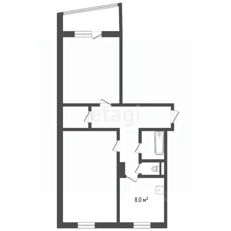 2-к кв. Челябинская область, Озерск ул. Монтажников, 54 (60.0 м) - Фото 2