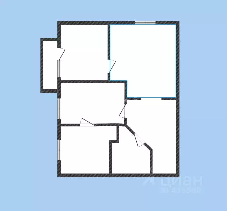 3-к кв. Белгородская область, Губкин ул. Кирова, 1 (51.5 м) - Фото 2