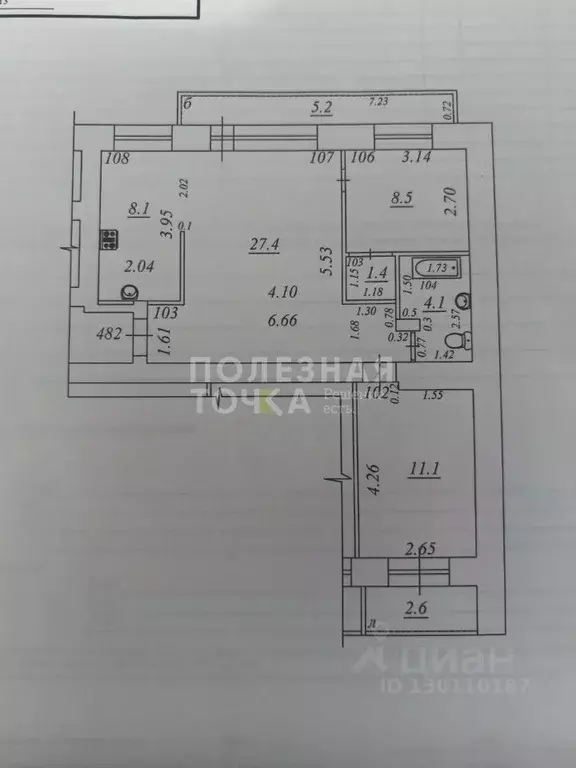 3-к кв. Самарская область, Самара ул. Авроры, 122 (60.0 м) - Фото 2
