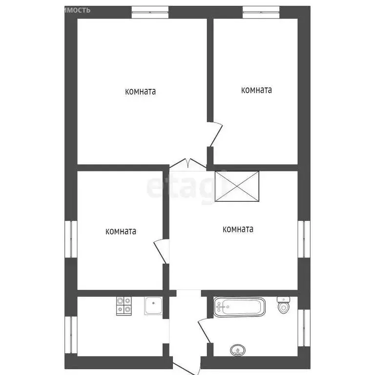 Дом в Заводоуковск, Центральная улица (70.7 м) - Фото 1