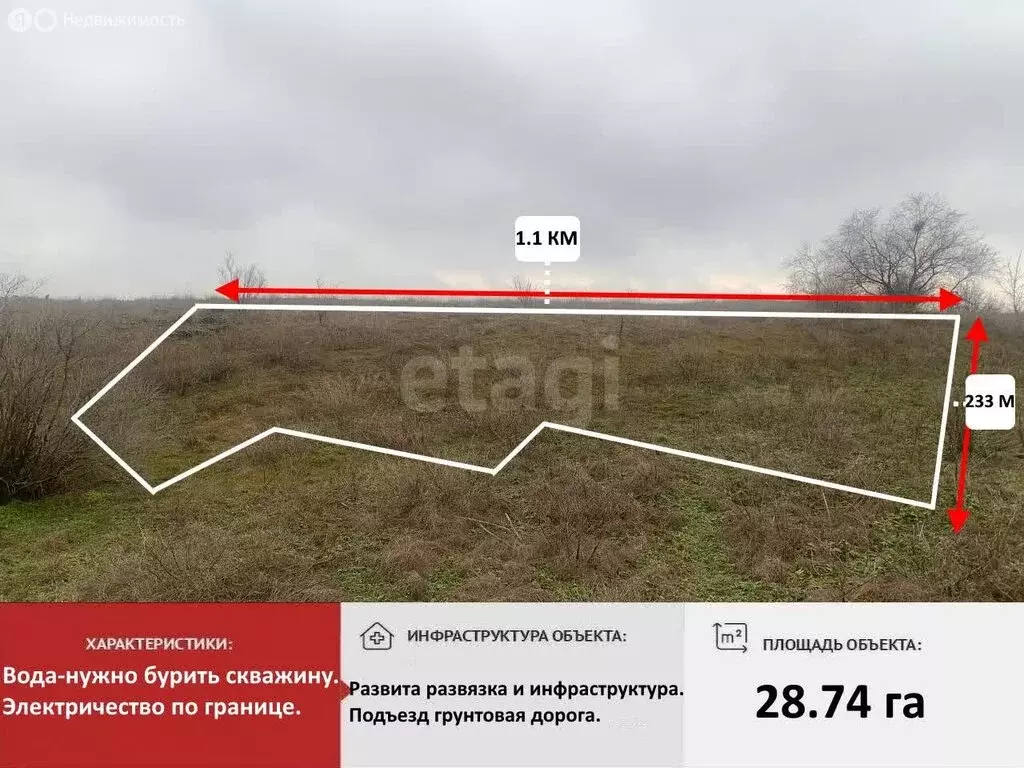 Участок в Красногвардейский район, село Амурское (2873.81 м) - Фото 1